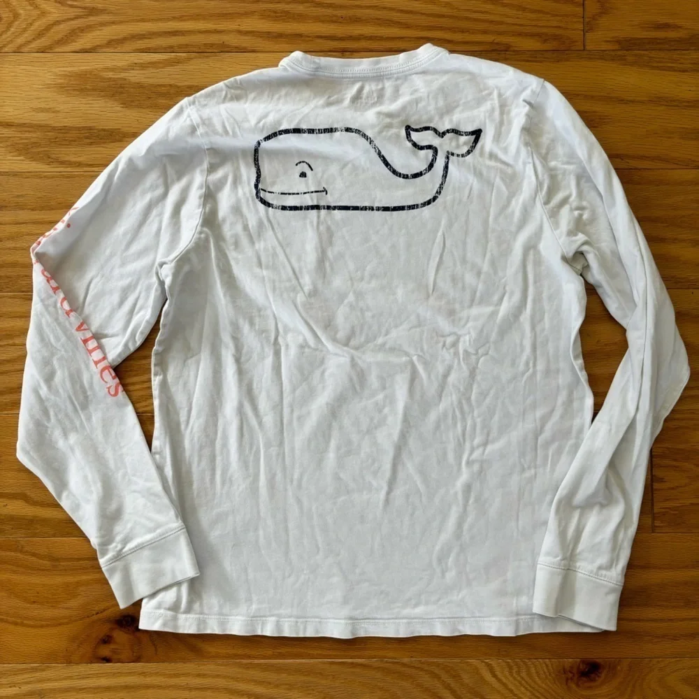 Vineyard Vines White Kids Long Sleeves T-Shirt - size XL - Picture 7 of 7